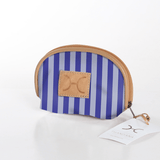 Kids Makeup Bag | Laminated Fabric Linear - Jet Make Up Fabric Bag by Thandana