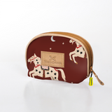 Kids Makeup Bag | Laminated Fabric Midnight Pony - Cherry Make Up Fabric Bag by Thandana