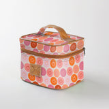Kids Mini Decker Cooler | Laminated Fabric with Genuine Leather Smiley - Blush Mini Double Decker Cooler by Thandana