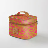 Kids Mini Decker Cooler | Laminated Fabric with Genuine Leather Cheetah - Preppy Mini Double Decker Cooler by Thandana