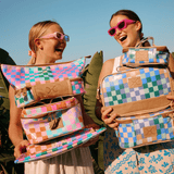 Kids Mini Decker Cooler | Laminated Fabric with Genuine Leather Mini Double Decker Cooler by Thandana