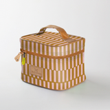 Kids Mini Decker Cooler | Laminated Fabric with Genuine Leather Indie - Sunset Mini Double Decker Cooler by Thandana