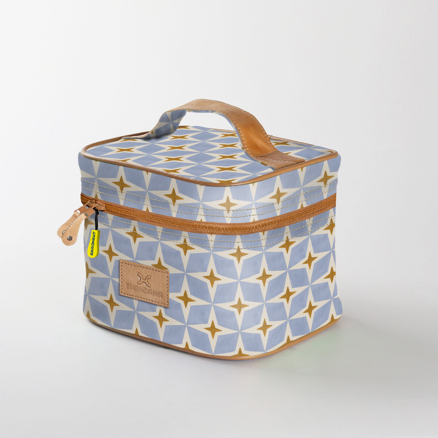 Kids Mini Decker Cooler | Laminated Fabric with Genuine Leather Nova - Mist Mini Double Decker Cooler by Thandana