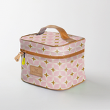 Kids Mini Decker Cooler | Laminated Fabric with Genuine Leather Nova - Blush Mini Double Decker Cooler by Thandana