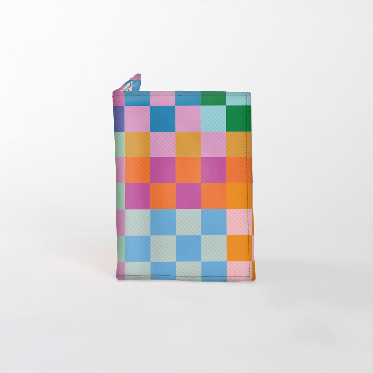 Kids Passport Holders | Laminated Fabric Checker - Preppy Passport Holder by Thandana