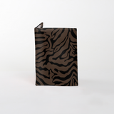 Kids Passport Holders | Laminated Fabric Nomad Stripe - Coffee Passport Holder by Thandana