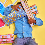 Kids Pencil Case Triple Zip | Laminated Fabric Pencil Case by Thandana