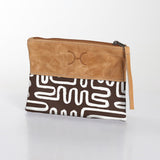 Kids Pouch | Laminated Fabric with Genuine Leather Geo - Black Pouch by Thandana