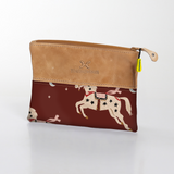 Kids Pouch | Laminated Fabric with Genuine Leather Midnight Pony - Cherry Pouch by Thandana