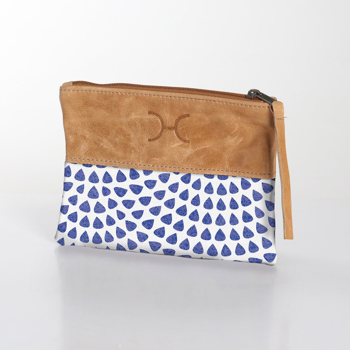 Kids Pouch | Laminated Fabric with Genuine Leather Scale Away with me - Dazzling Blue Pouch by Thandana