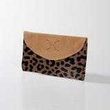Kids Purse | Laminated Fabric with Genuine Leather Cheetah - Coffee Ladies Wallet by Thandana