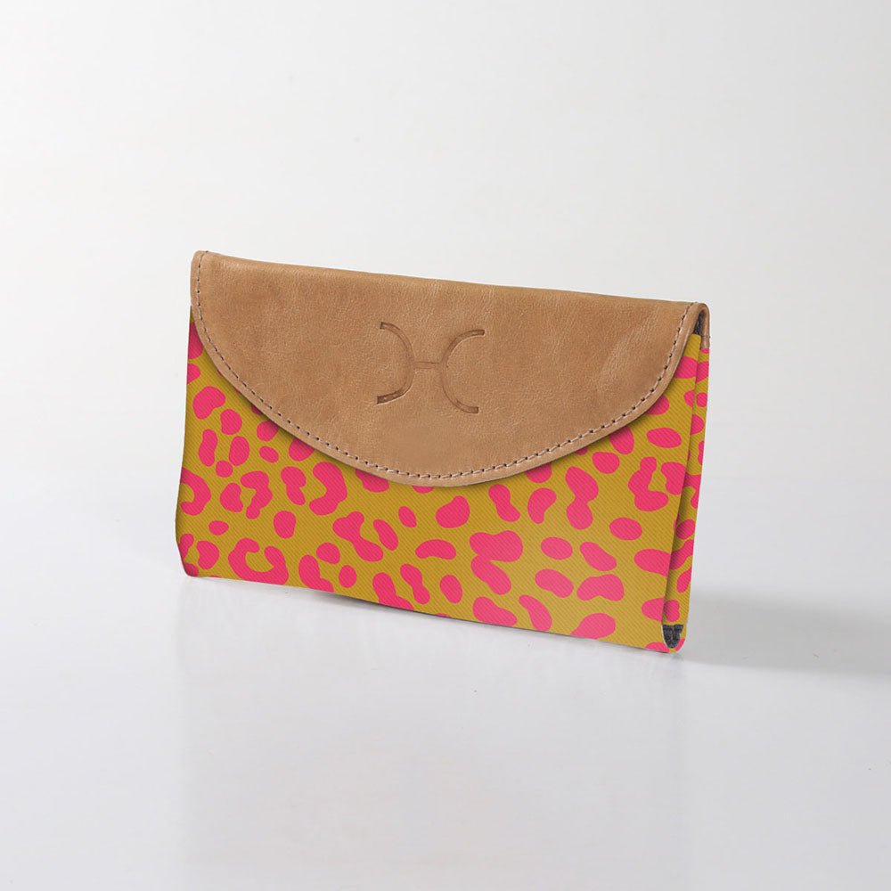 Kids Purse | Laminated Fabric with Genuine Leather Cheetah - Preppy Ladies Wallet by Thandana