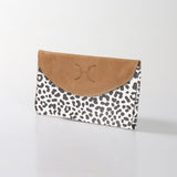 Kids Purse | Laminated Fabric with Genuine Leather Cheetah - White Ladies Wallet by Thandana
