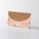 Kids Purse | Laminated Fabric with Genuine Leather Crazy Daisy - Blush Ladies Wallet by Thandana