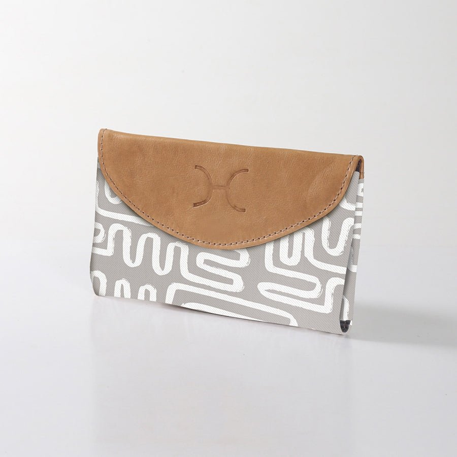 Kids Purse | Laminated Fabric with Genuine Leather Geo - Moonstruck Ladies Wallet by Thandana
