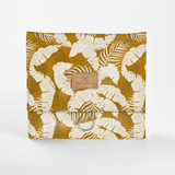 Kids Roll Up Toiletry | Laminated Fabric with Genuine Leather Fauna - Earth Roll Up Toiletry Fabric by Thandana