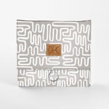 Kids Roll Up Toiletry | Laminated Fabric with Genuine Leather Geo - Moonstruck Roll Up Toiletry Fabric by Thandana