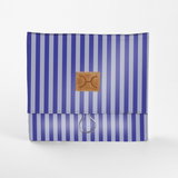 Kids Roll Up Toiletry | Laminated Fabric with Genuine Leather Linear - Jet Roll Up Toiletry Fabric by Thandana