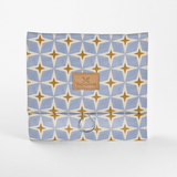 Kids Roll Up Toiletry | Laminated Fabric with Genuine Leather Nova - Mist Roll Up Toiletry Fabric by Thandana