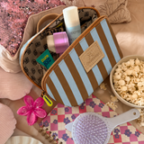 Kids Side Mouth Vanity Bag | Laminated Fabric with Genuine Leather Side Mouth Vanity Fabric by Thandana