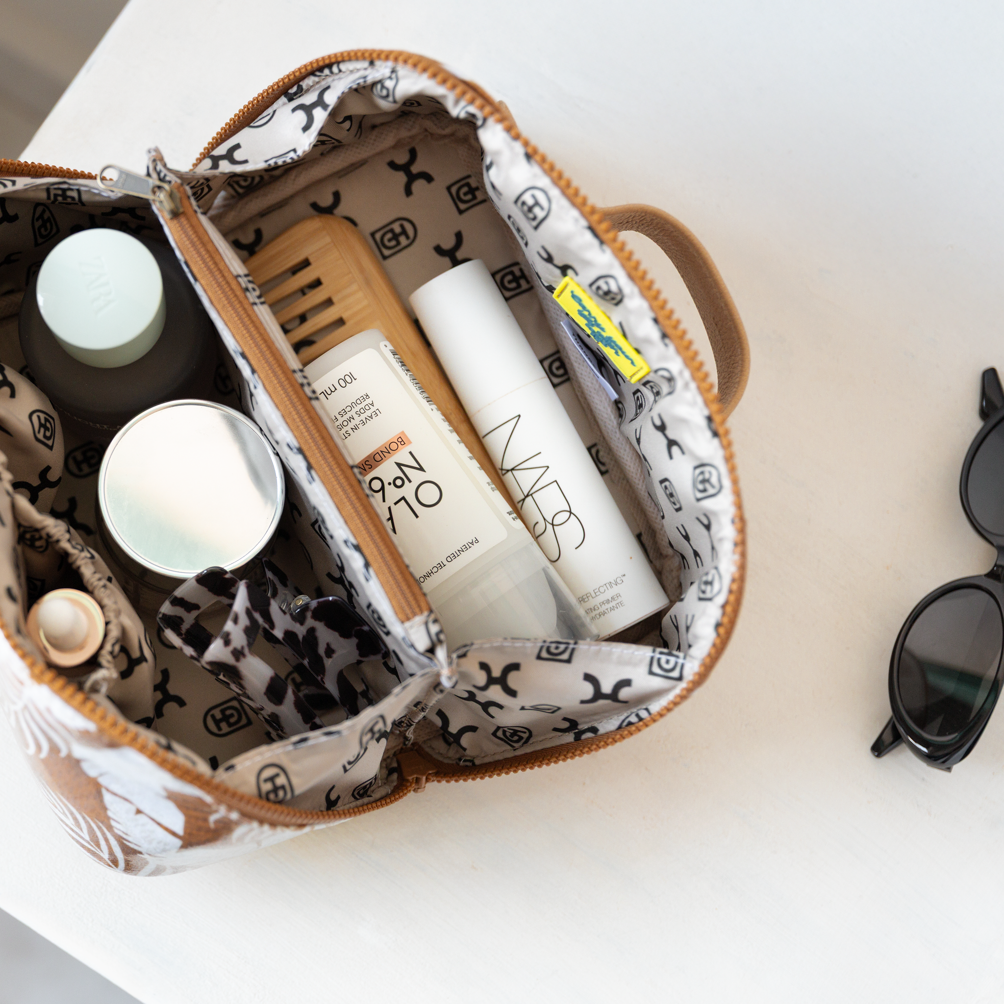 Kids Side Mouth Vanity Bag | Laminated Fabric with Genuine Leather Side Mouth Vanity Fabric by Thandana