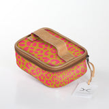 Kids Single Toiletry | Laminated Fabric with Genuine Leather Cheetah – Preppy / Chunky Zip (new) Single Toiltery Fabric