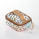 Kids Single Toiletry | Laminated Fabric with Genuine Leather Confetti - All About / Chunky Zip (new) Single Toiltery