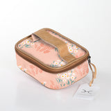 Kids Single Toiletry | Laminated Fabric with Genuine Leather Crazy Daisy - Blush / Chunky Zip (new) Single Toiltery