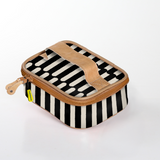 Kids Single Toiletry | Laminated Fabric with Genuine Leather Indie - Pitch / Chunky Zip (new) Single Toiltery Fabric