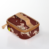 Kids Single Toiletry | Laminated Fabric with Genuine Leather Midnight Pony - Cherry / Chunky Zip (new) Single Toiltery