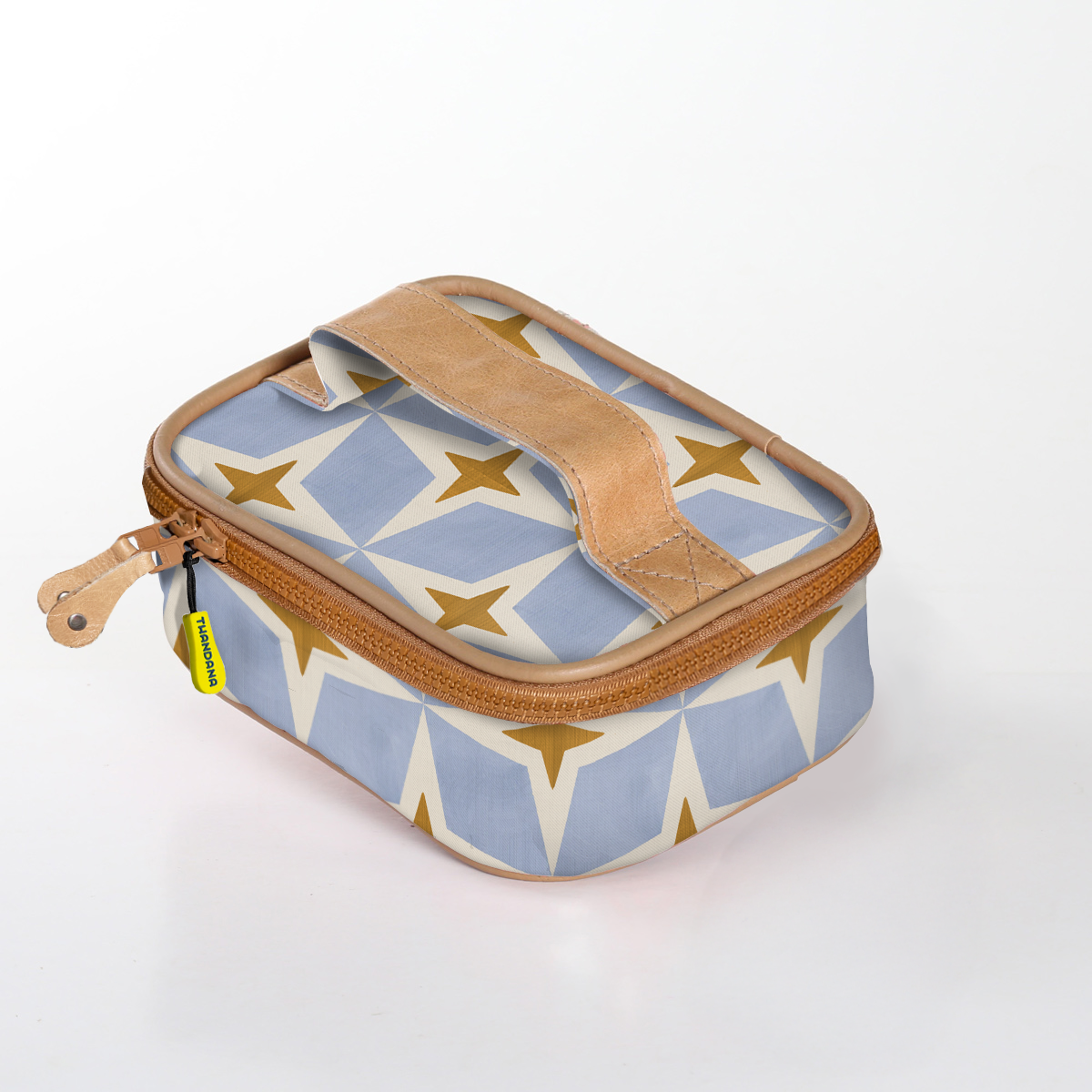 Kids Single Toiletry | Laminated Fabric with Genuine Leather Nova - Mist / Chunky Zip (new) Single Toiltery Fabric