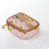 Kids Single Toiletry | Laminated Fabric with Genuine Leather Nova - Blush / Chunky Zip (new) Single Toiltery Fabric