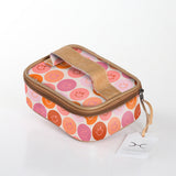 Kids Single Toiletry | Laminated Fabric with Genuine Leather Smiley - Blush / Chunky Zip (new) Single Toiltery Fabric