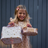 Kids Single Toiletry | Laminated Fabric with Genuine Leather Single Toiltery Fabric by Thandana