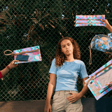 Kids Sticky Fingers Cellphone Pouch | Laminated Fabric Pouch by Thandana