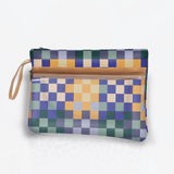 Kids Sticky Fingers Cellphone Pouch | Laminated Fabric Checker - Jet Pouch by Thandana