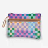 Kids Sticky Fingers Cellphone Pouch | Laminated Fabric Checker - Preppy Pouch by Thandana