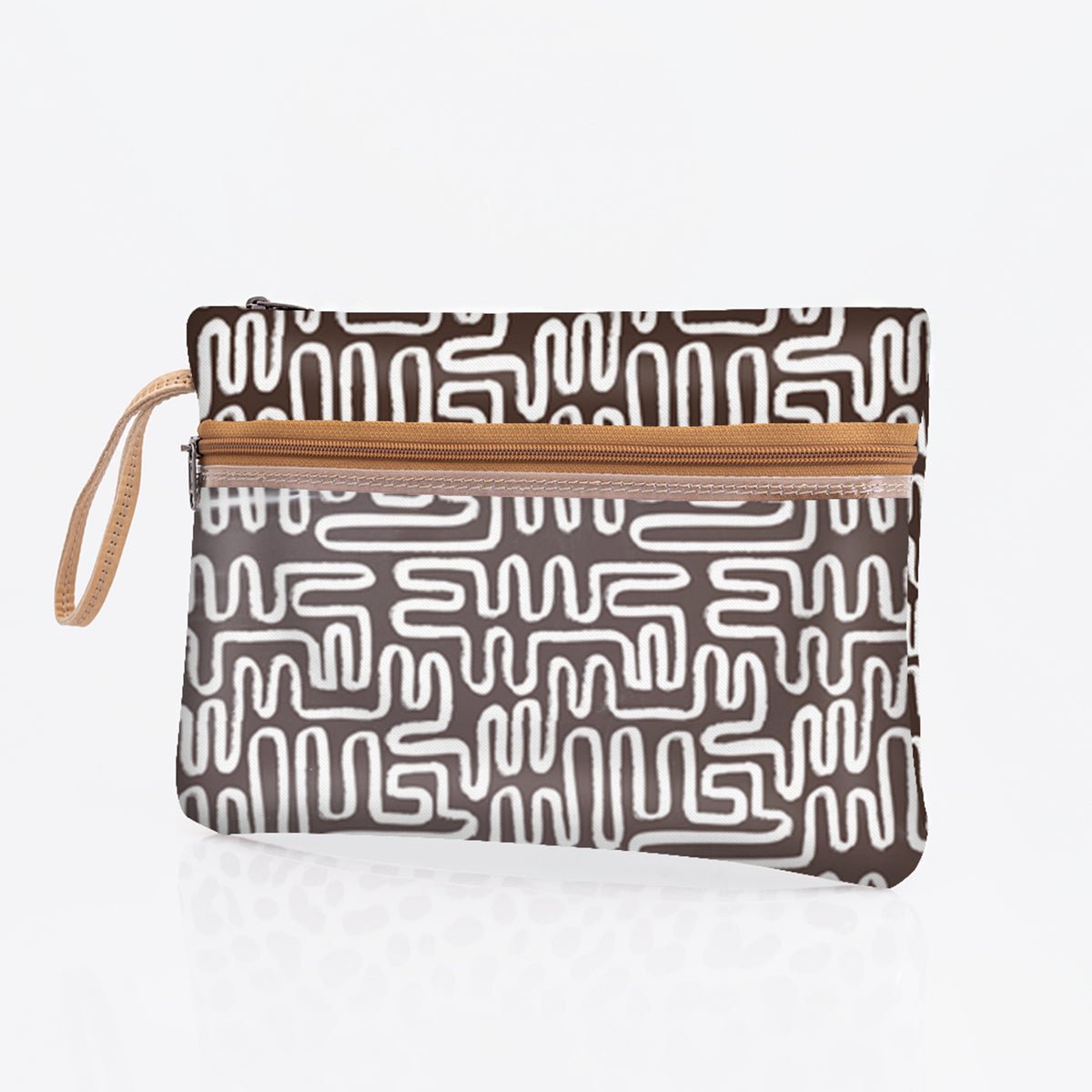 Kids Sticky Fingers Cellphone Pouch | Laminated Fabric Geo - Black Pouch by Thandana