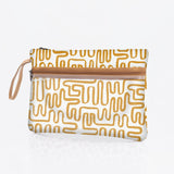 Kids Sticky Fingers Cellphone Pouch | Laminated Fabric Geo - Sand Pouch by Thandana