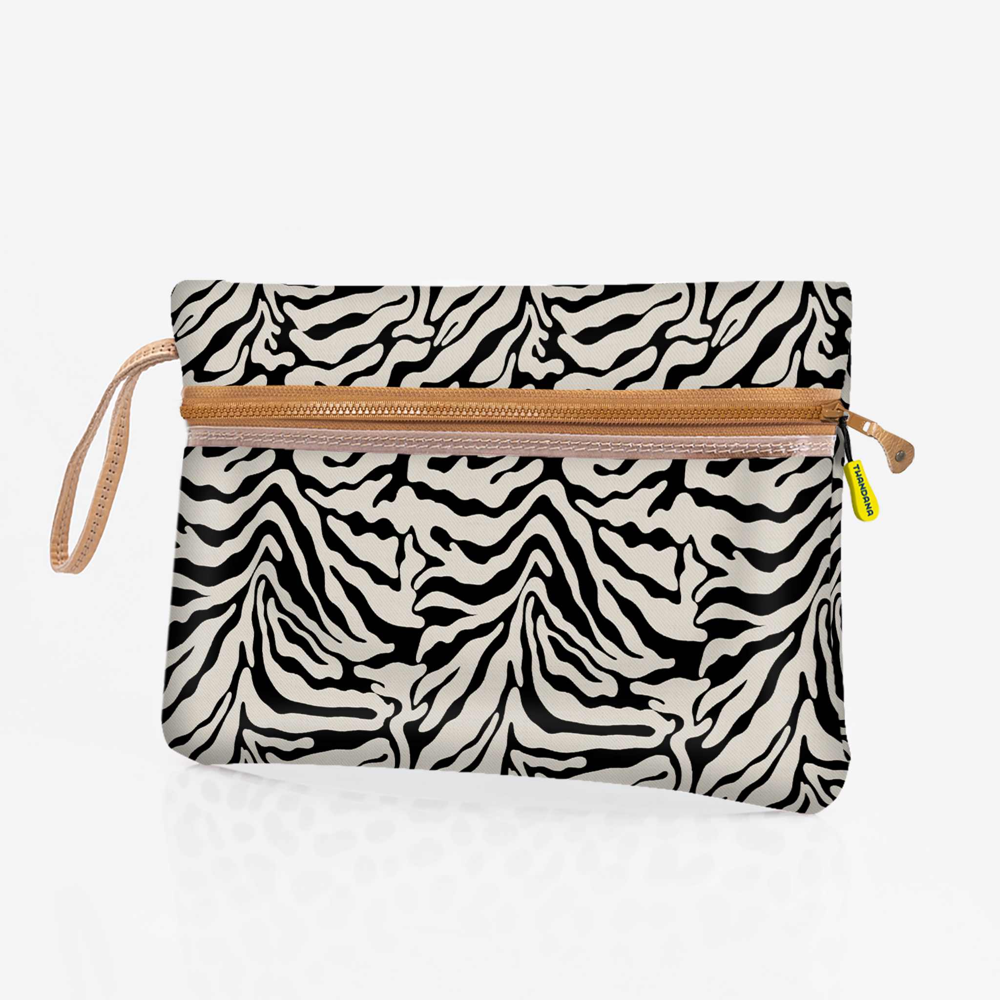 Kids Sticky Fingers Cellphone Pouch | Laminated Fabric Nomad Stripe - Pitch Pouch by Thandana