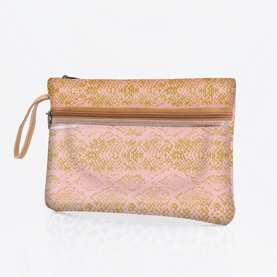 Kids Sticky Fingers Cellphone Pouch | Laminated Fabric Python - Bloom Pouch by Thandana