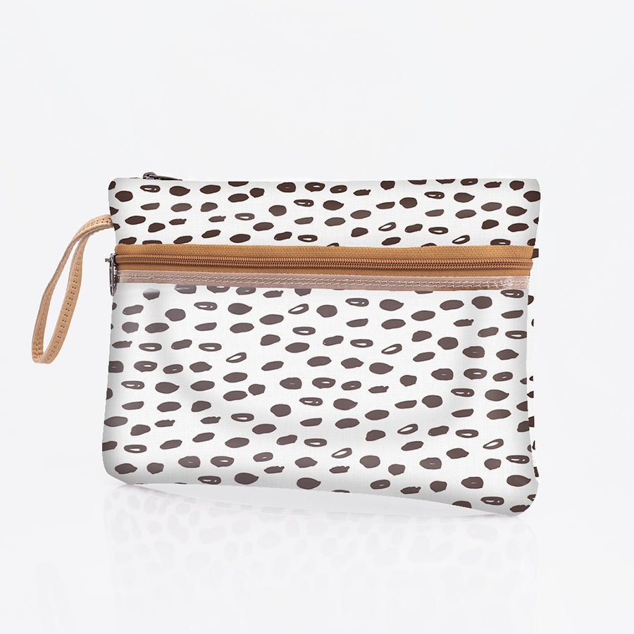 Kids Sticky Fingers Cellphone Pouch | Laminated Fabric Seeds - White Pouch by Thandana