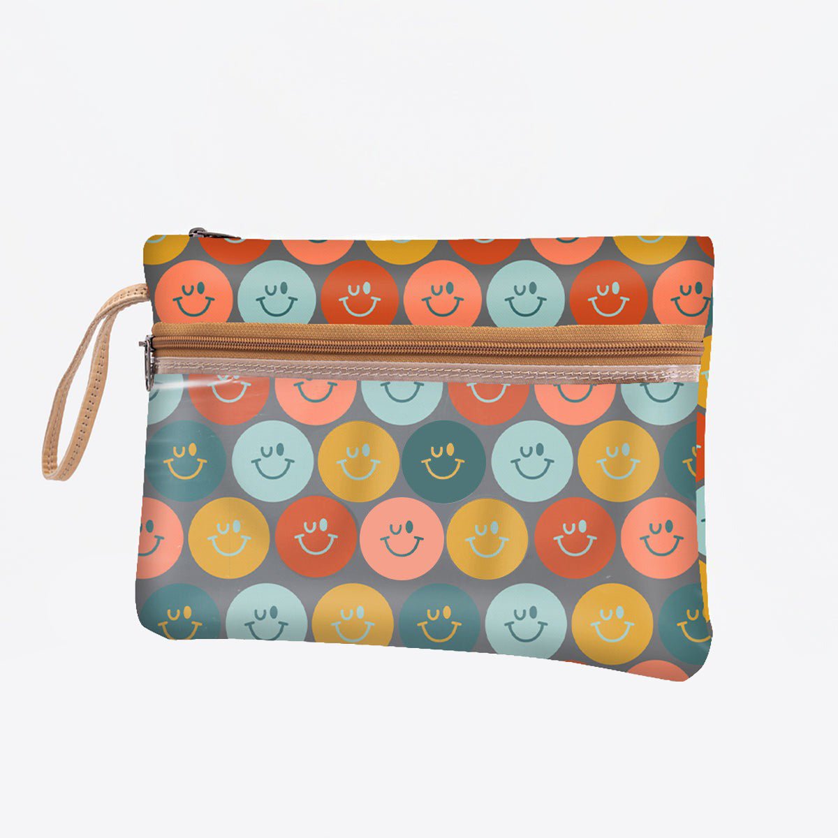 Kids Sticky Fingers Cellphone Pouch | Laminated Fabric Smiley - Jet Pouch by Thandana