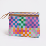 Kids Sticky Fingers Ipad | Laminated Fabric Checker - Preppy Pouch by Thandana