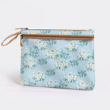 Kids Sticky Fingers Ipad | Laminated Fabric Crazy Daisy - Sage Pouch by Thandana