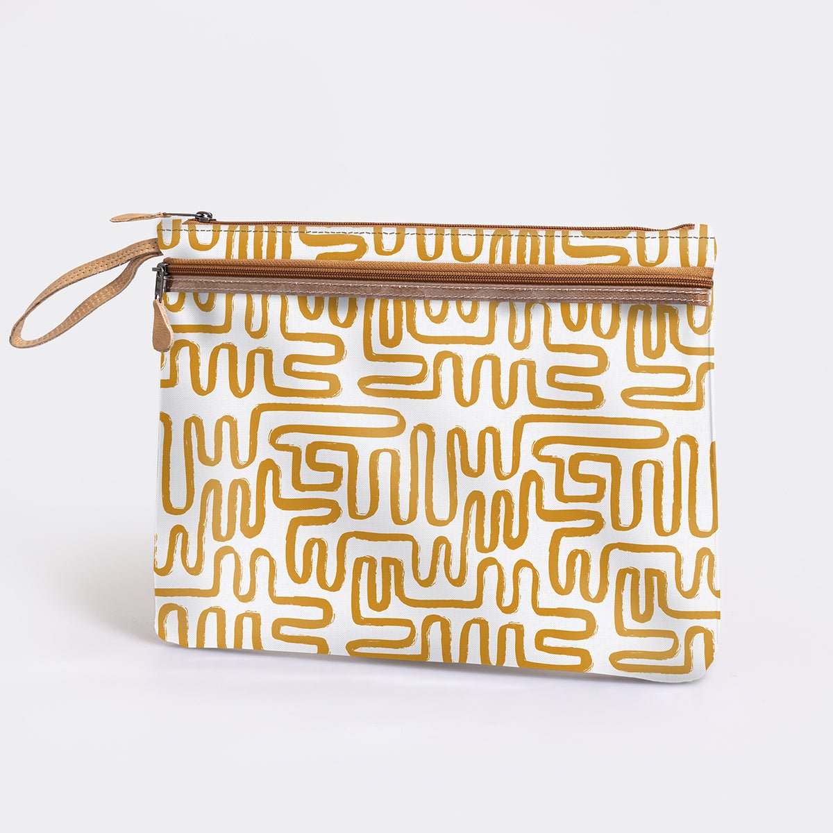 Kids Sticky Fingers Ipad | Laminated Fabric Geo - Sand Pouch by Thandana