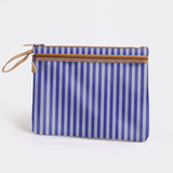 Kids Sticky Fingers Ipad | Laminated Fabric Linear - Jet Pouch by Thandana