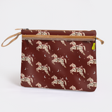 Kids Sticky Fingers Ipad | Laminated Fabric Midnight Pony - Cherry Pouch by Thandana