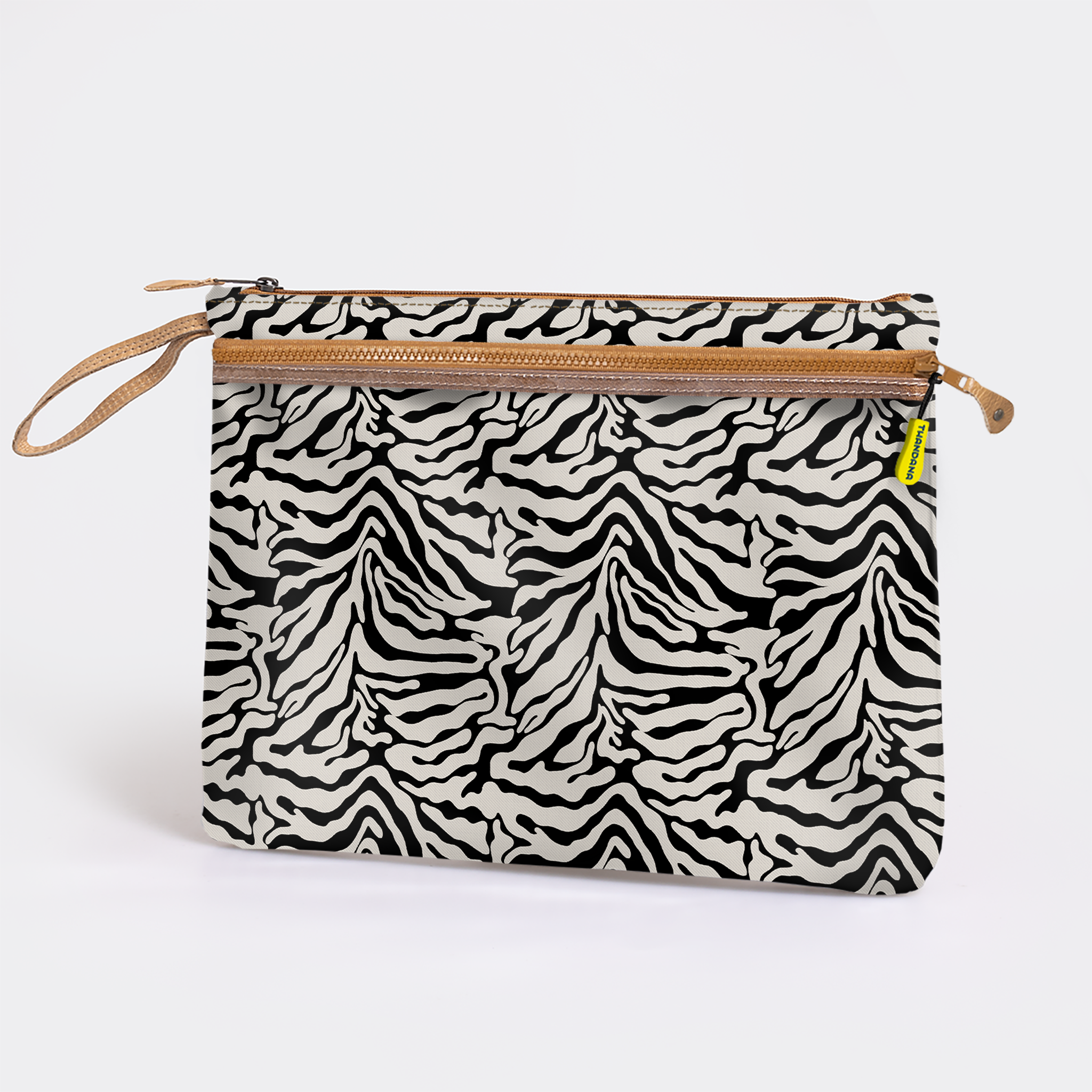 Kids Sticky Fingers Ipad | Laminated Fabric Nomad Stripe - Pitch Pouch by Thandana