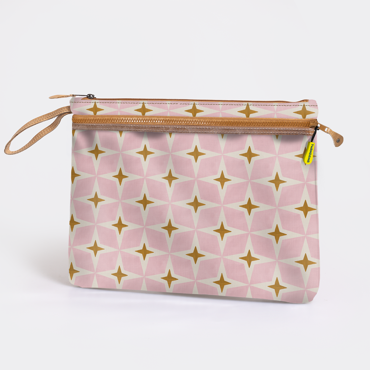 Kids Sticky Fingers Ipad | Laminated Fabric Nova - Blush Pouch by Thandana